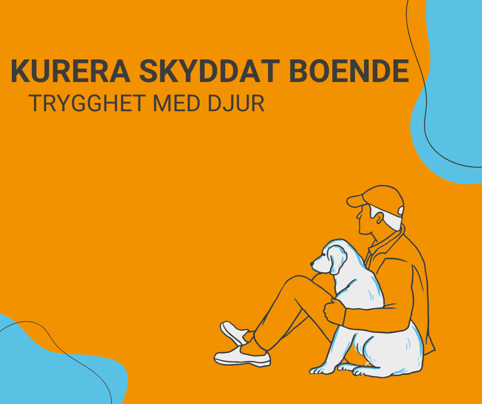 En klient med djur på sitt skyddade boende